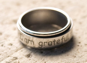 I am grateful for...  ring with paw prints