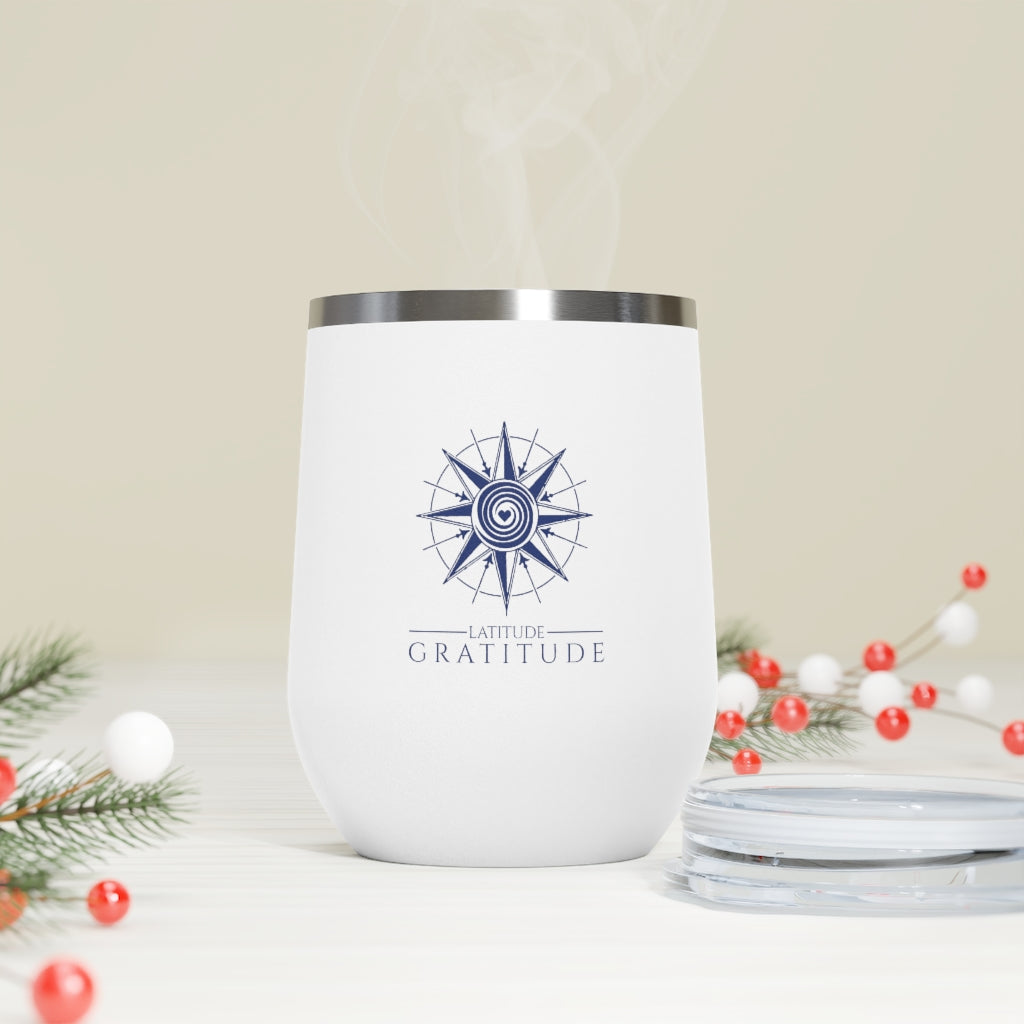 12oz Insulated Latitude Gratitude Wine Tumbler