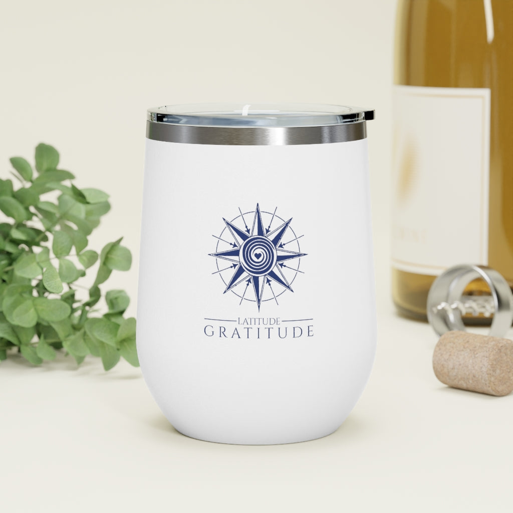 12oz Insulated Latitude Gratitude Wine Tumbler