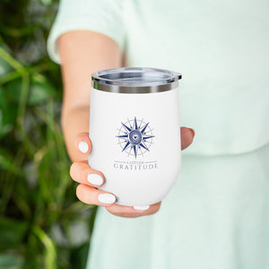 12oz Insulated Latitude Gratitude Wine Tumbler