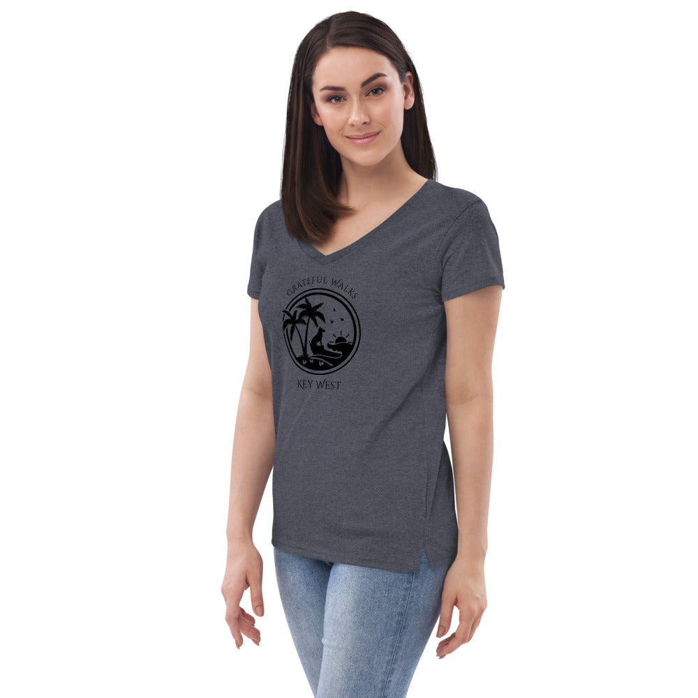 Women’s Grateful Walks Key West recycled v-neck t-shirt