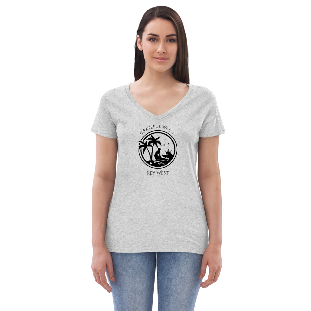 Women’s Grateful Walks Key West recycled v-neck t-shirt