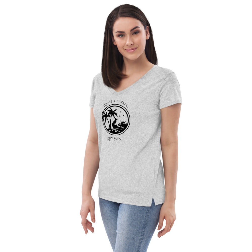 Women’s Grateful Walks Key West recycled v-neck t-shirt